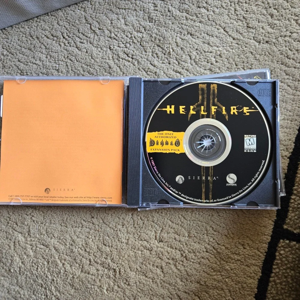 Diablo Hellfire PC Expansion Pack Sierra Synergistic Software 1997 Vintage RPG